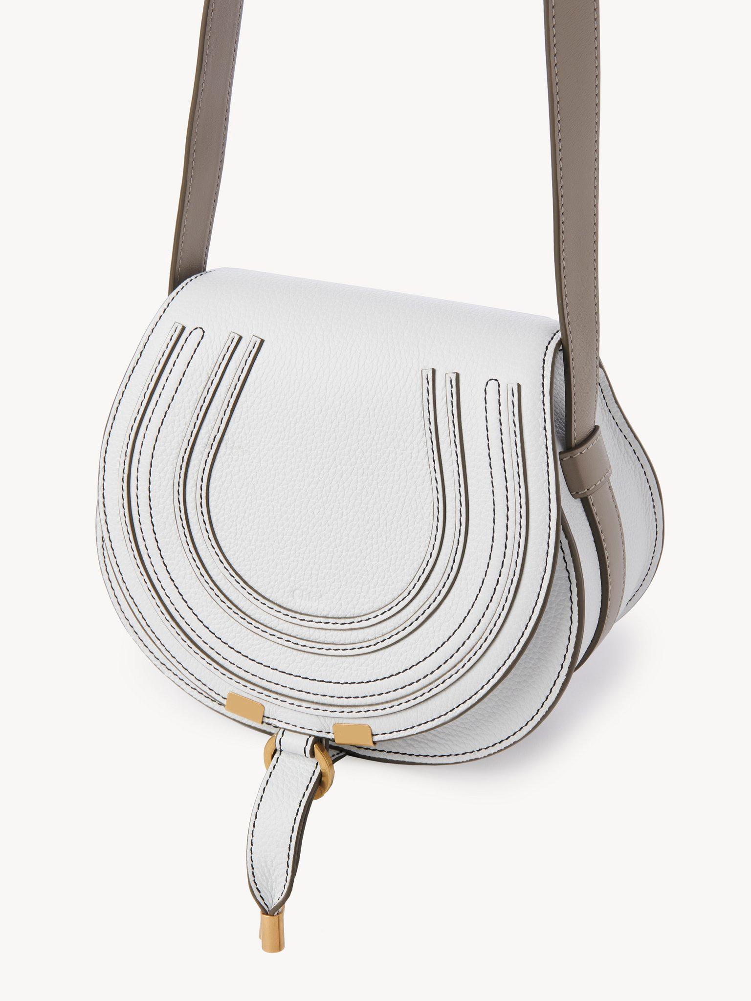 Small Marcie saddle bag in grained leather Product Image