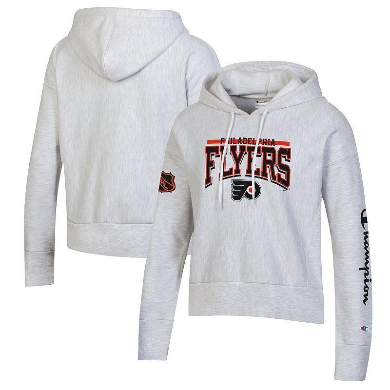 Womens Champion Heathered Gray Philadelphia Flyers Reverse Weave Pullover Hoodie Product Image