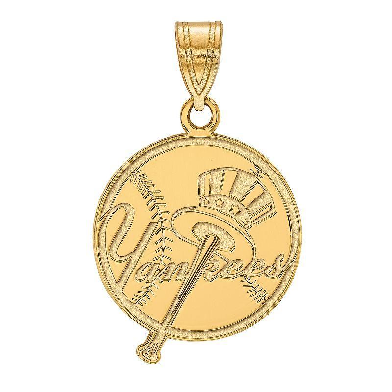 LogoArt 10k Gold New York Yankees Alternate Logo Large Pendant, Womens Product Image