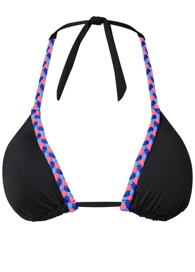 Braided Triangle Bikini Top - Blissfully Black Product Image