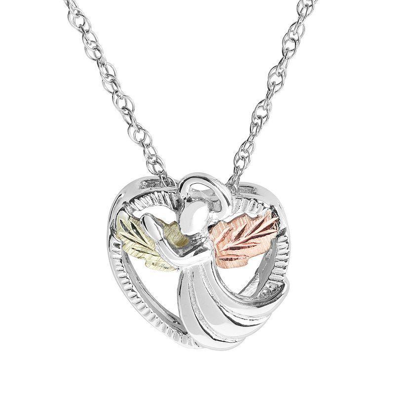 Black Hills Gold Angel Pendant in Sterling Silver, Womens Tone Product Image