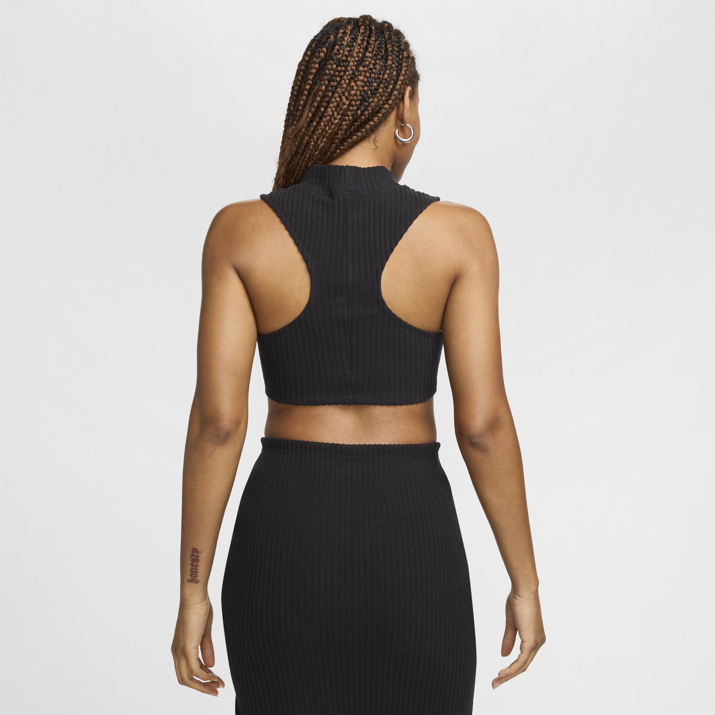 Nike Sportswear Chill Rib Women's Tight Mock-Neck Cropped Tank Top Product Image