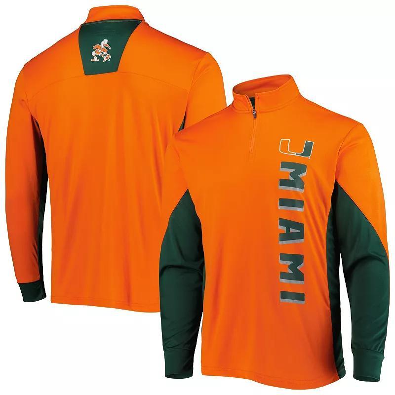 Mens Colosseum Miami Hurricanes Bart Quarter-Zip Windshirt Product Image