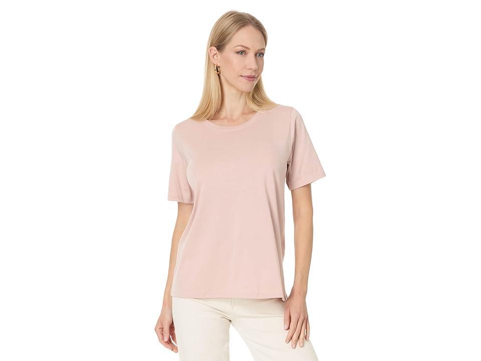 Eileen Fisher Round Neck Tee (Opal) Women's T Shirt Product Image