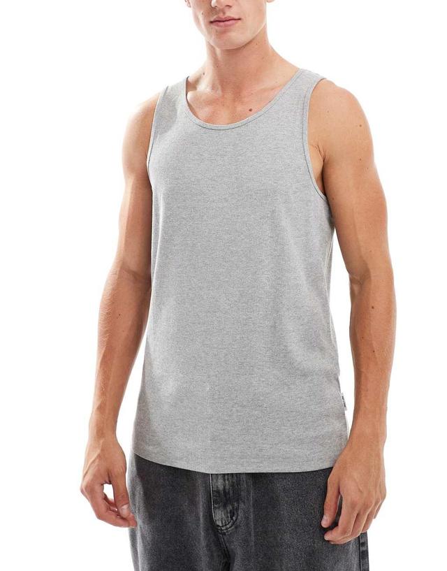 ONLY & SONS 3 pack tank top in black white & light gray Product Image