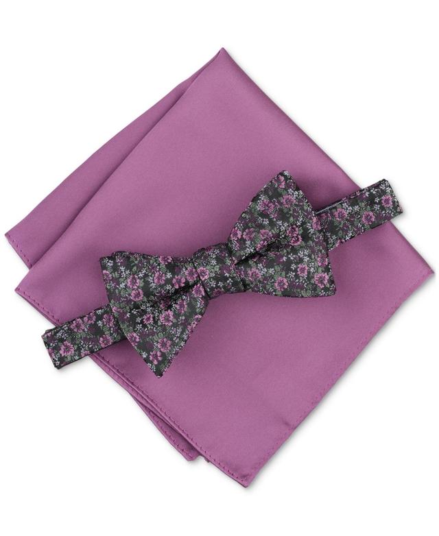 Bar Iii Mens Dennett Floral Bow Tie & Pocket Square Set, Created for Macys Product Image