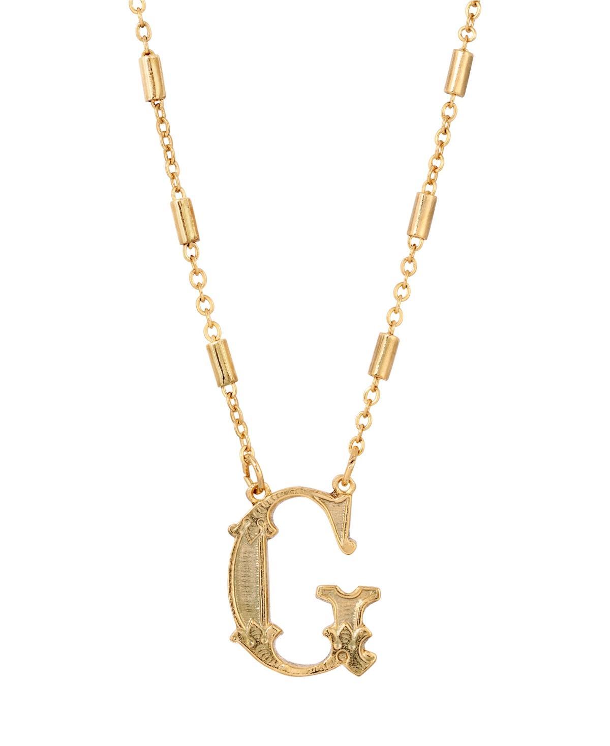 1928 Tone Initial W Pendant Necklace Product Image