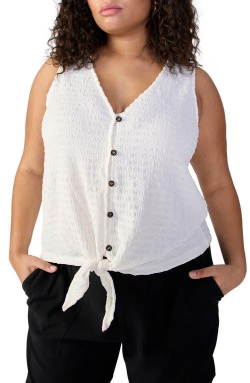 Sanctuary Link Up Crinkle Stripe Tie Hem Sleeveless Top Product Image