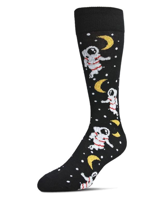 MeMoi Mens Stellar Moonwalk Astronaut Novelty Crew Socks Product Image