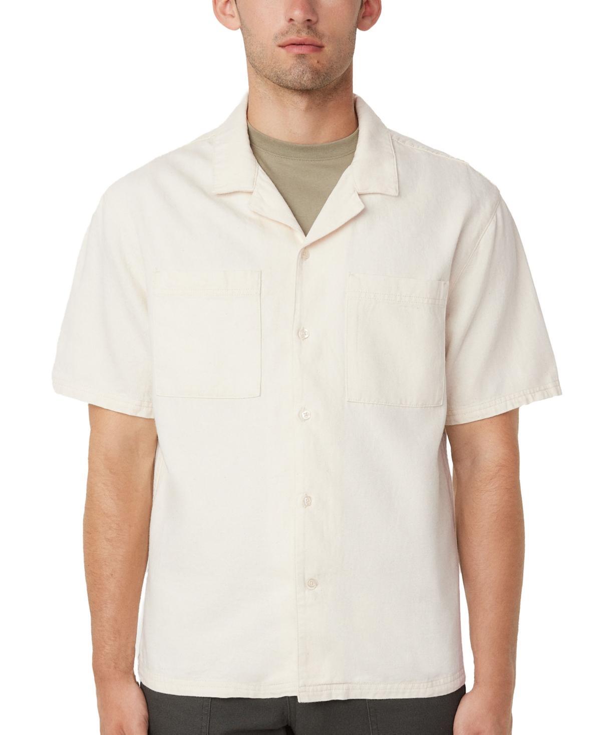 Frank And Oak Mens Loose-Fit Button-Down Camp Shirt Product Image