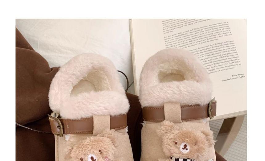 Bead Buckled Fleece-Lined Slippers Product Image