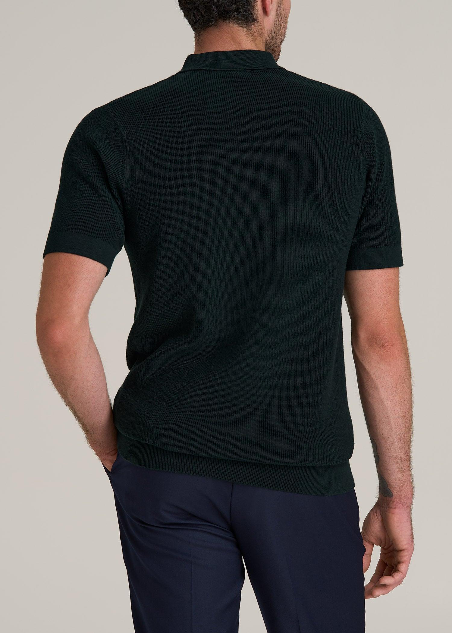 Purl Knit Tall Men's Polo Sweater in Emerald Male Product Image