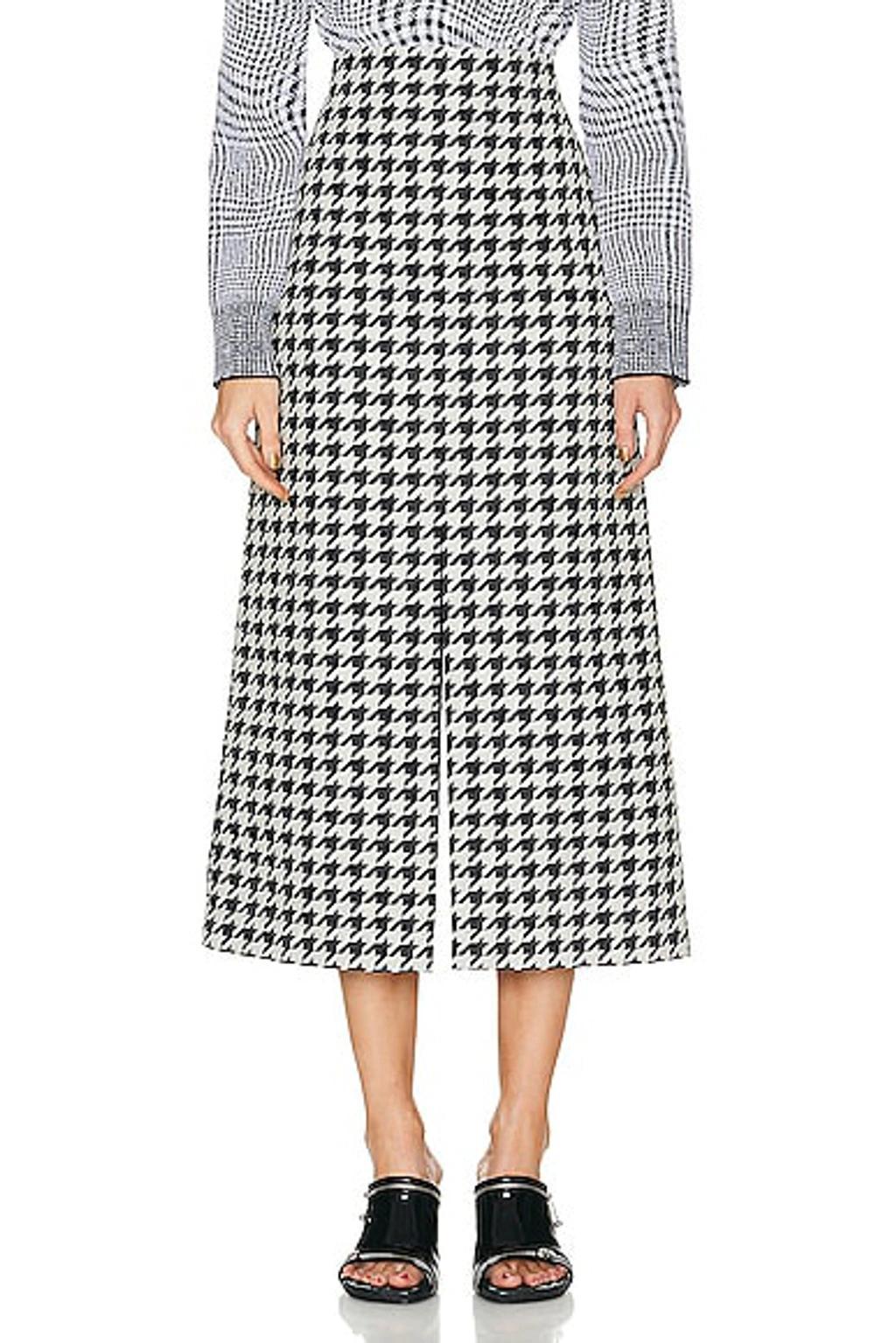 BURBERRY Straight Skirt In Black & White product image