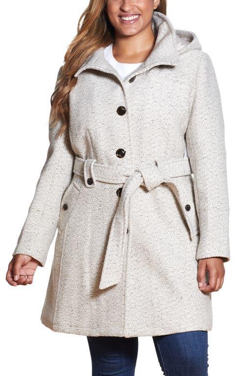 Gallery Belted Hooded Coat Product Image