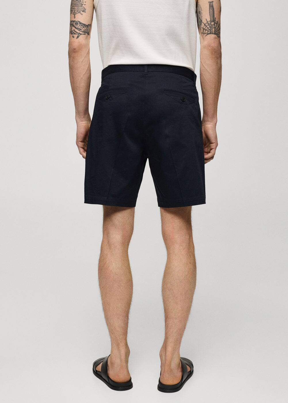 Mango Mens Slim Fit Cotton Bermuda Shorts Product Image