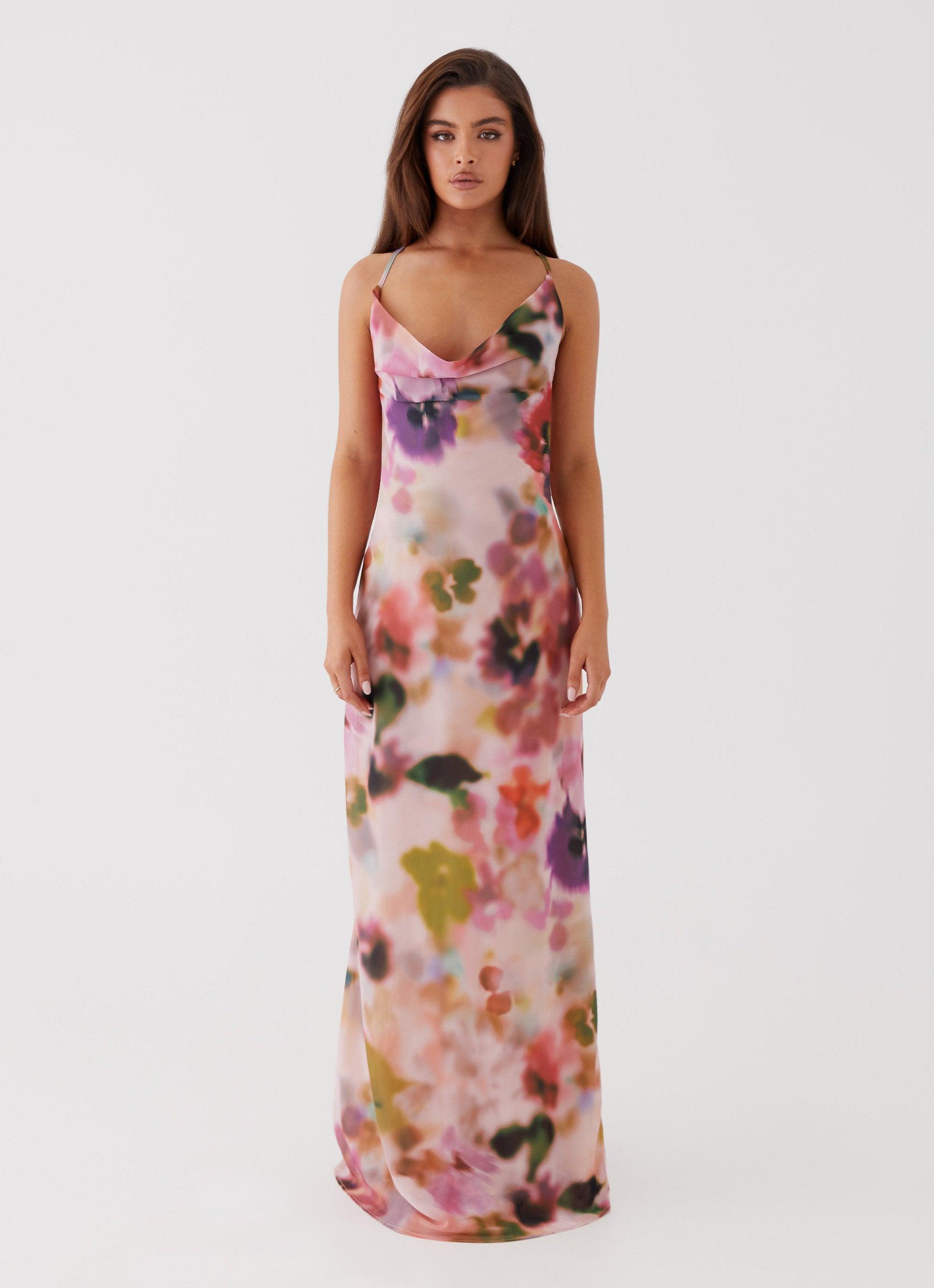 Abigail Cowl Maxi Dress - Mystic Meadow Product Image