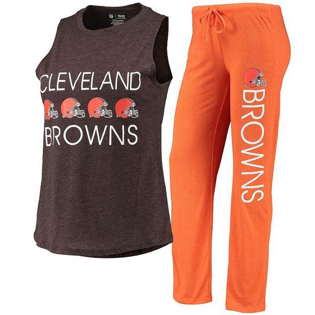 Womens Concepts Sport Orange Cleveland Browns Muscle Tank Top and Pants Sleep Set - Orange Product Image