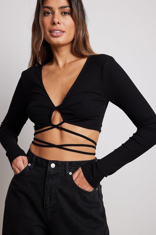 Twisted Strap Rib Detail Top Product Image