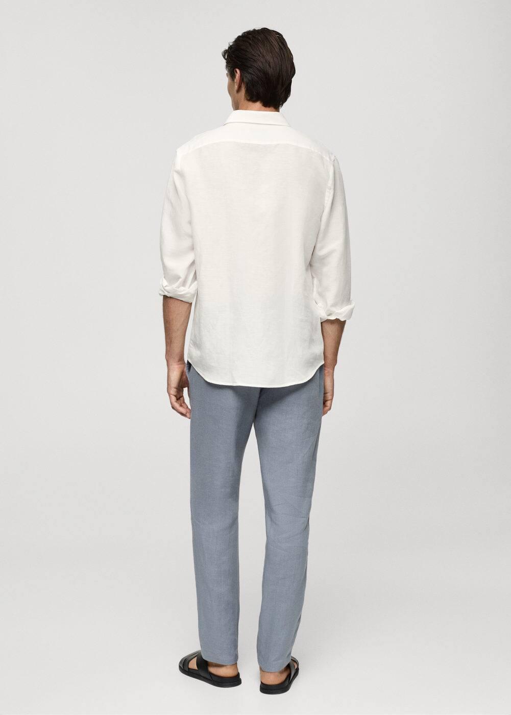 MANGO MAN - Relaxed fit tencel linen shirt off whiteMen Product Image