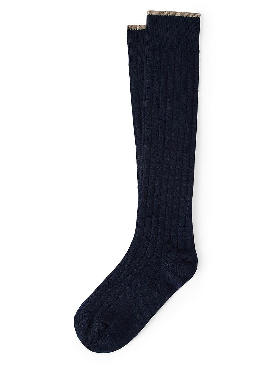 Mens Cashmere Rib Knit Socks Product Image