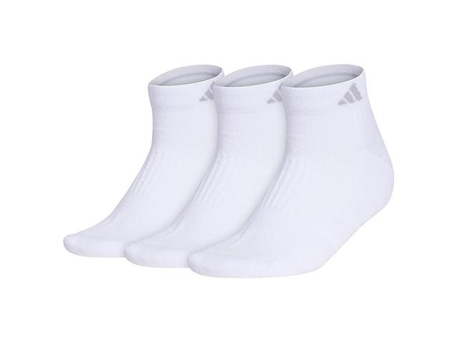 Womens adidas Cushioned 3.0 3-Pack Low Cut Socks Light Grey Product Image