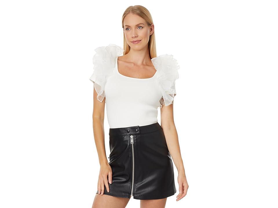 English Factory Womens Contrast Organza Top Product Image