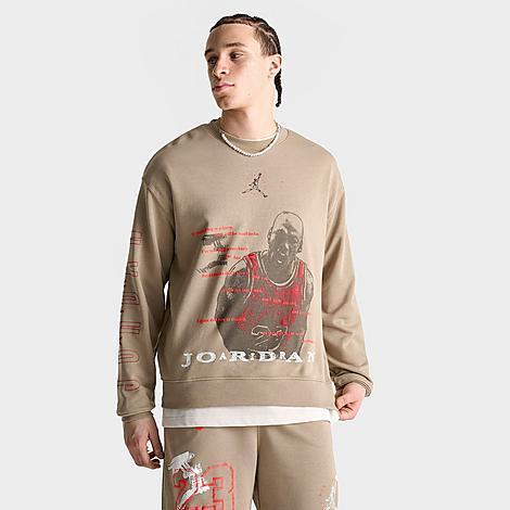 Jordan Mens Essentials Flight Club Graphic Loopback Fleece Crewneck Sweatshirt Product Image