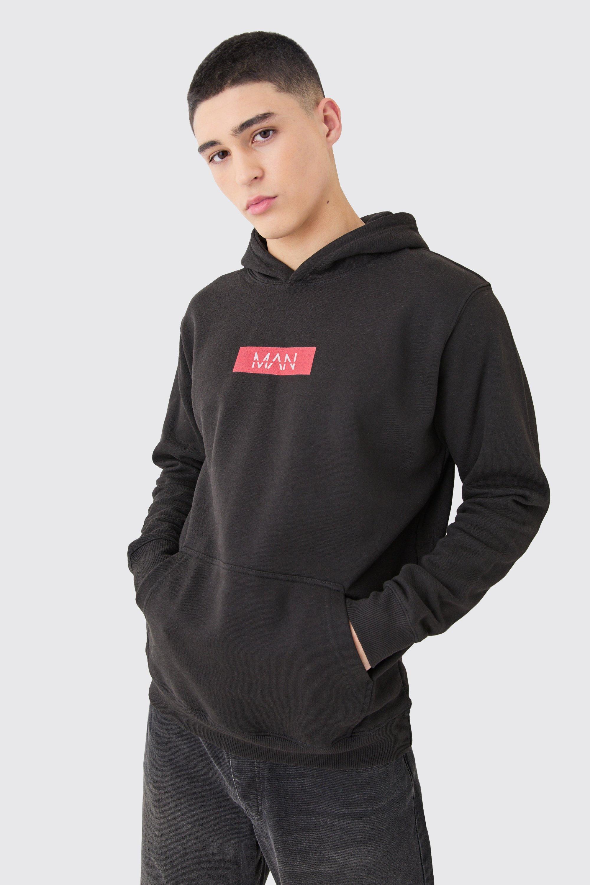 Man Print Hoodie | boohooMAN USA Product Image