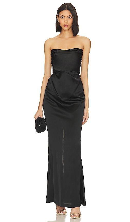 Nookie Emelie Strapless Gown in Black. - size M (also in S, XS) Product Image