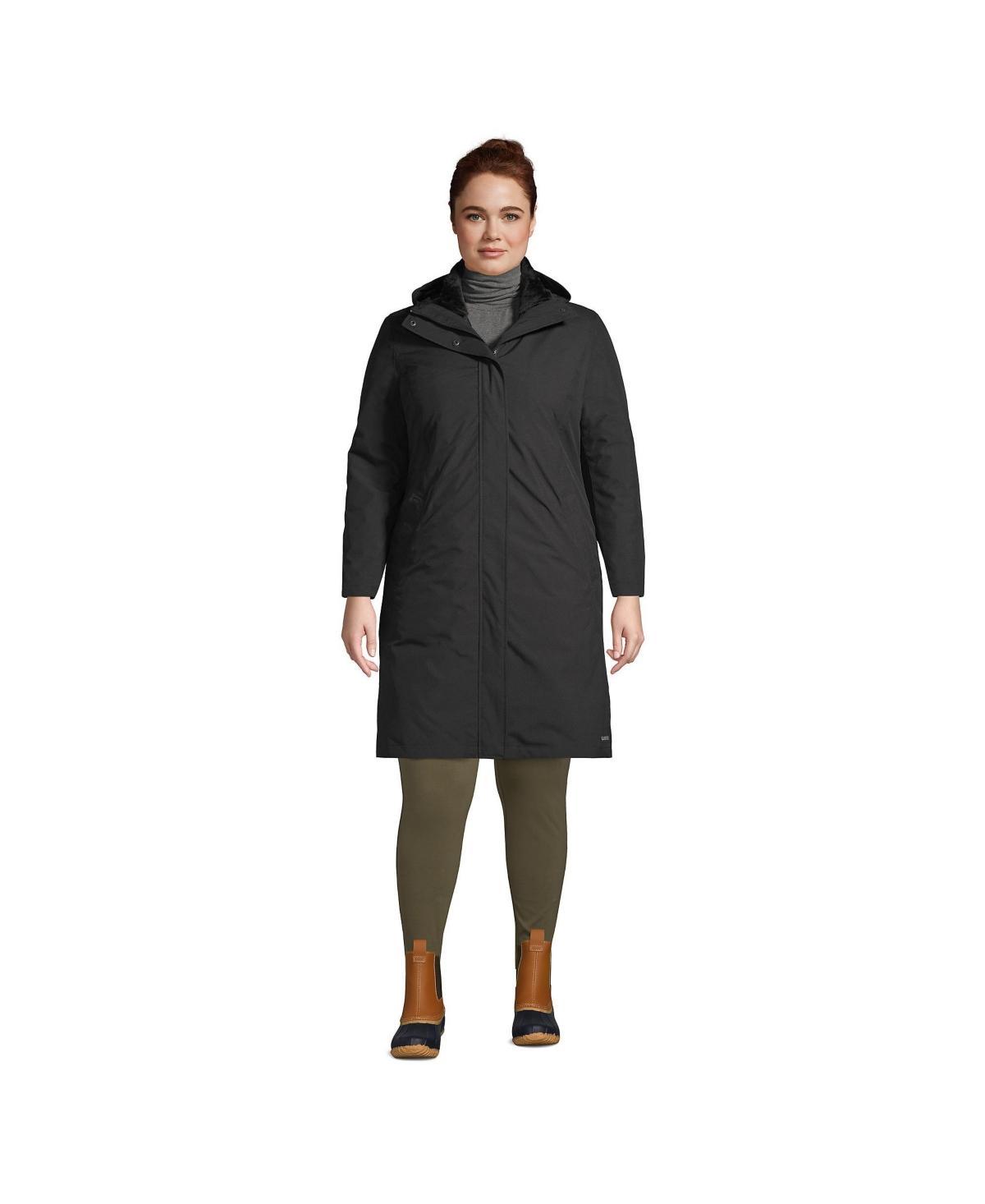 Plus Size Lands End Insulated 3-in-1 Primaloft Parka, Womens Dark Blue Product Image