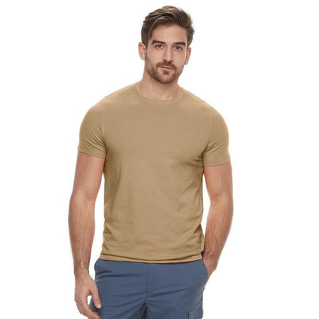 Mens Apt. 9 Premier Flex Crewneck Tee Med Beige Product Image