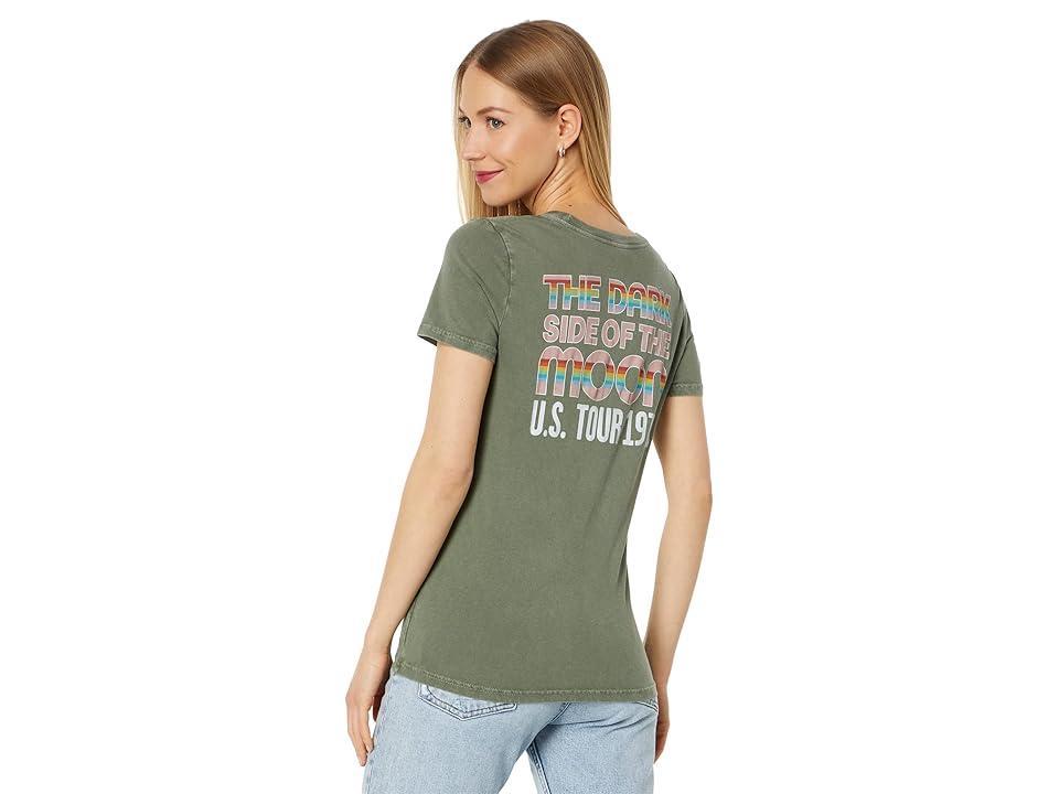 Lucky Brand Pink Floyd Classic Logo Crew Tee (Thyme) Women's Clothing Product Image