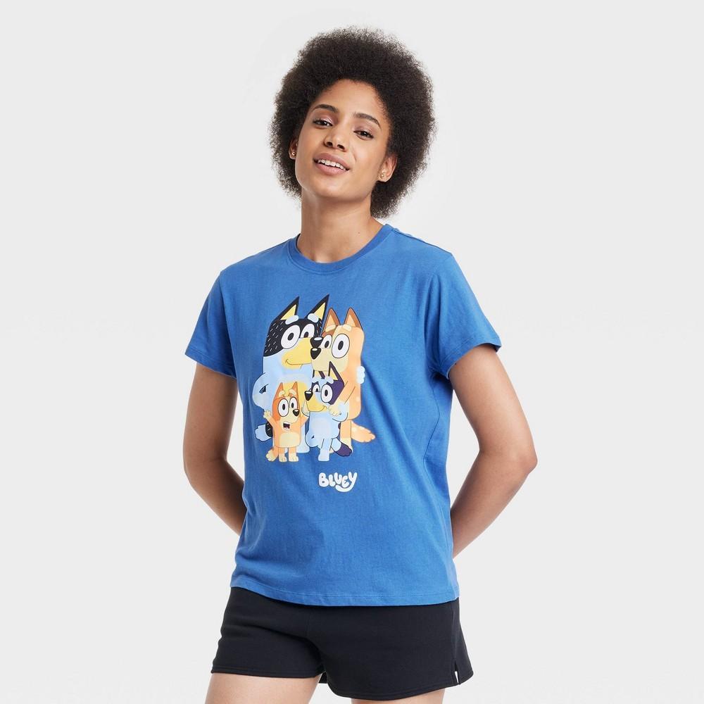 Womens Bluey Short Sleeve Graphic T-Shirt - Blue Product Image