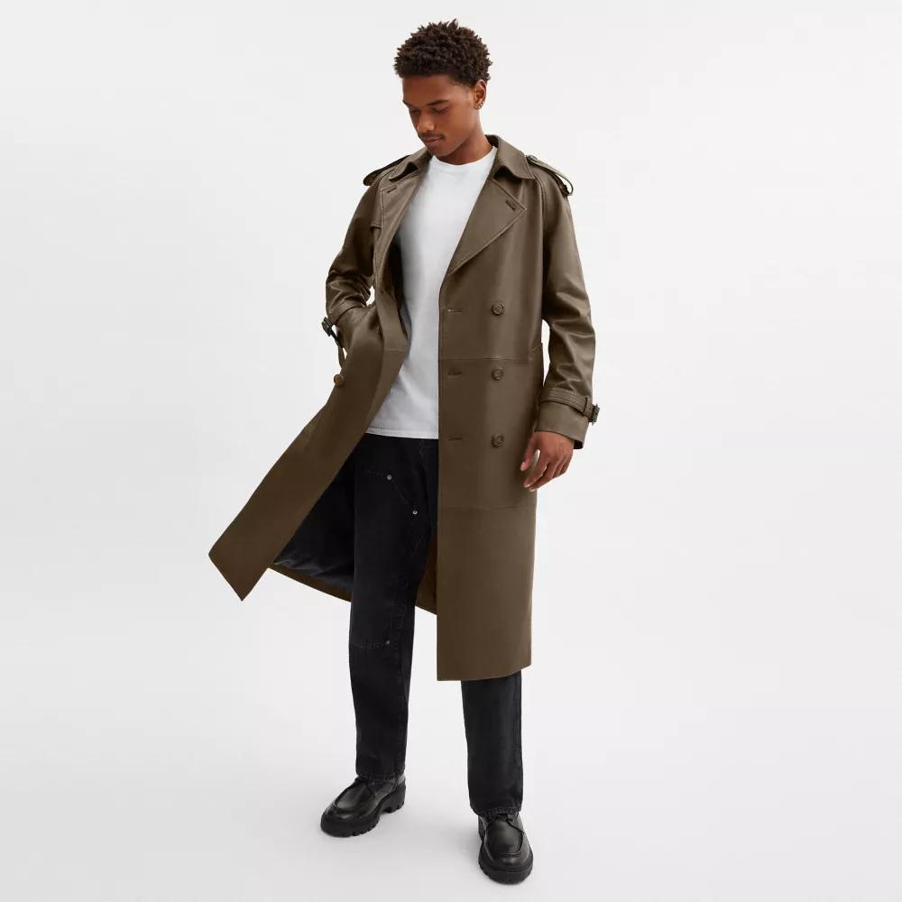 Leather Trench Coat Product Image