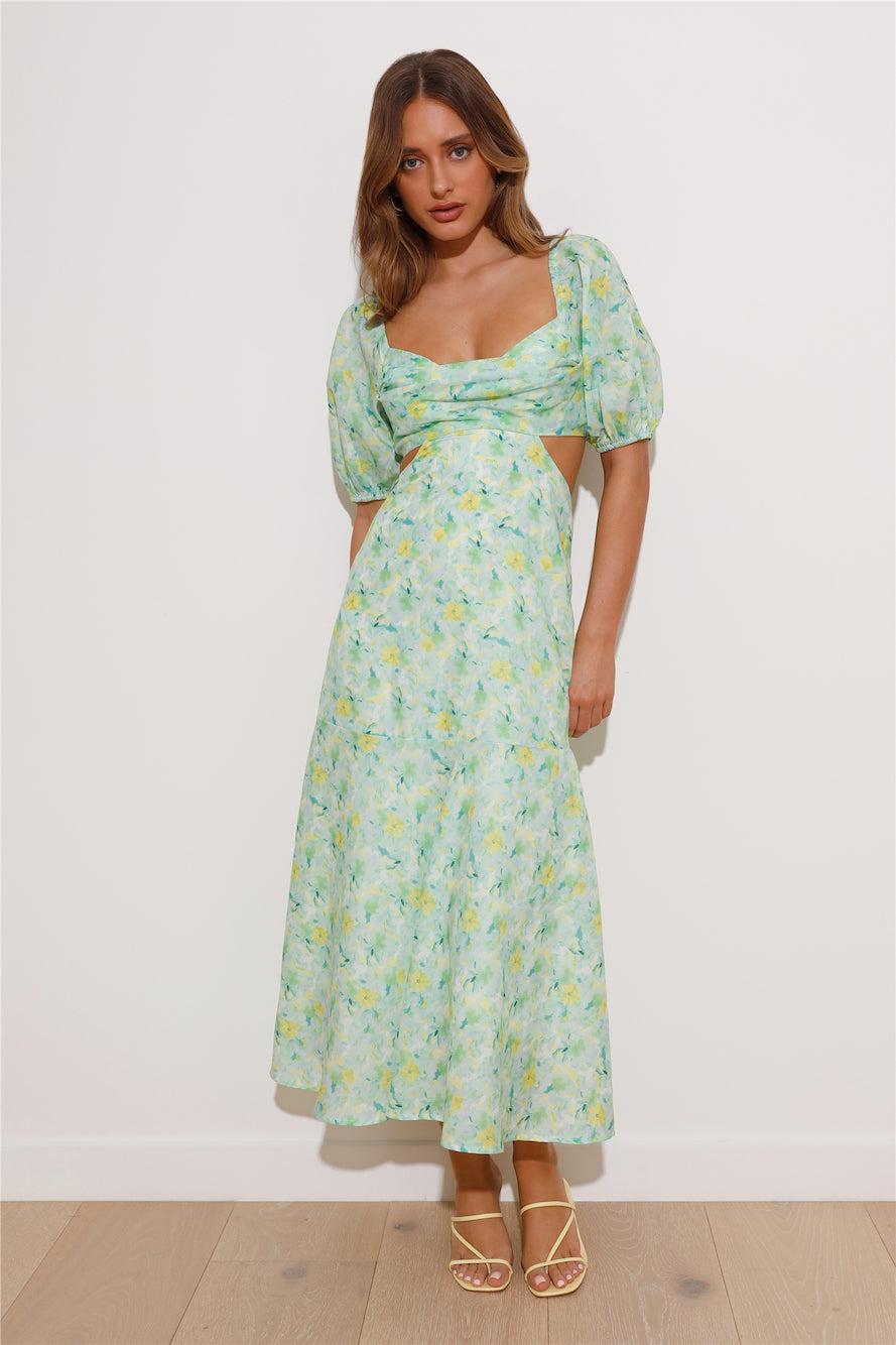 Brunch Day Midi Dress Green Product Image