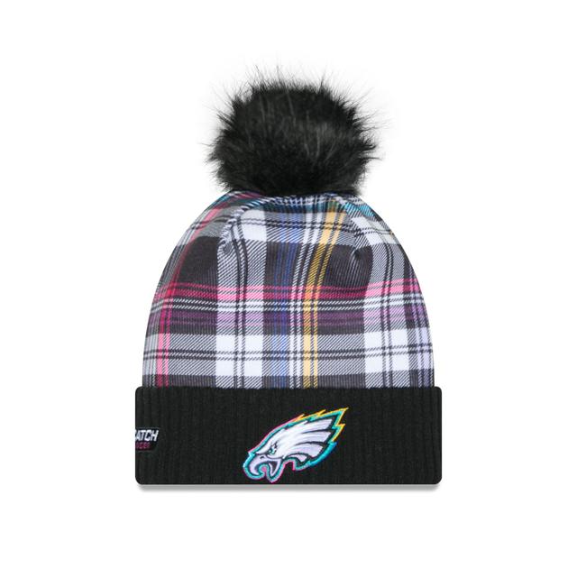 Philadelphia Eagles 2024 Crucial Catch Women's Pom Knit Hat Female Product Image