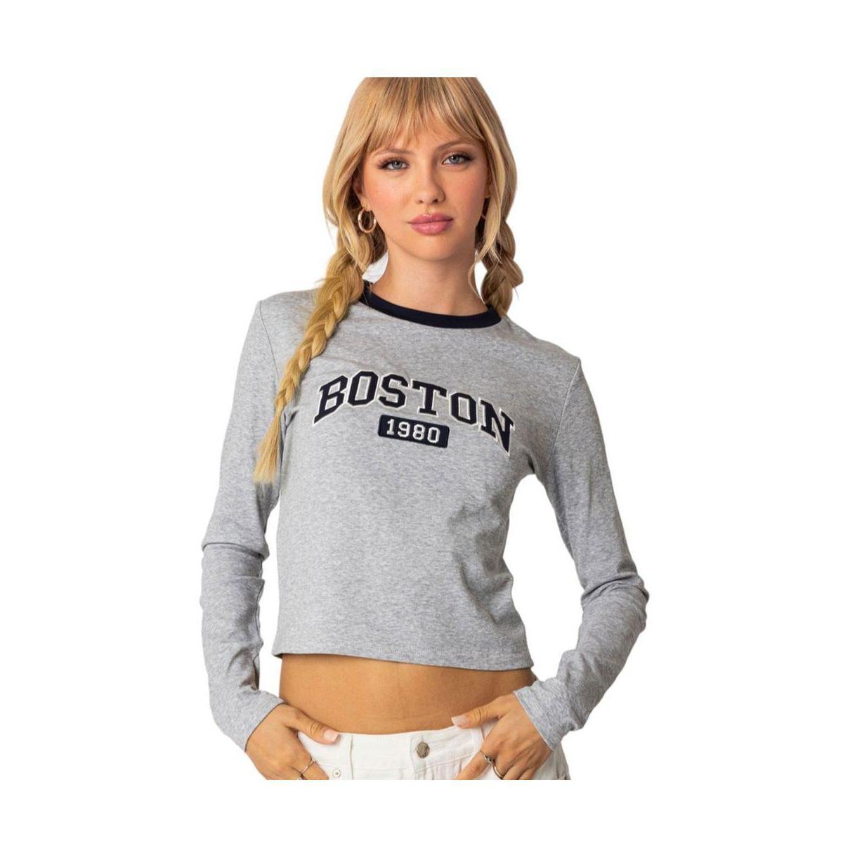 EDIKTED Boston Long Sleeve T-Shirt Product Image