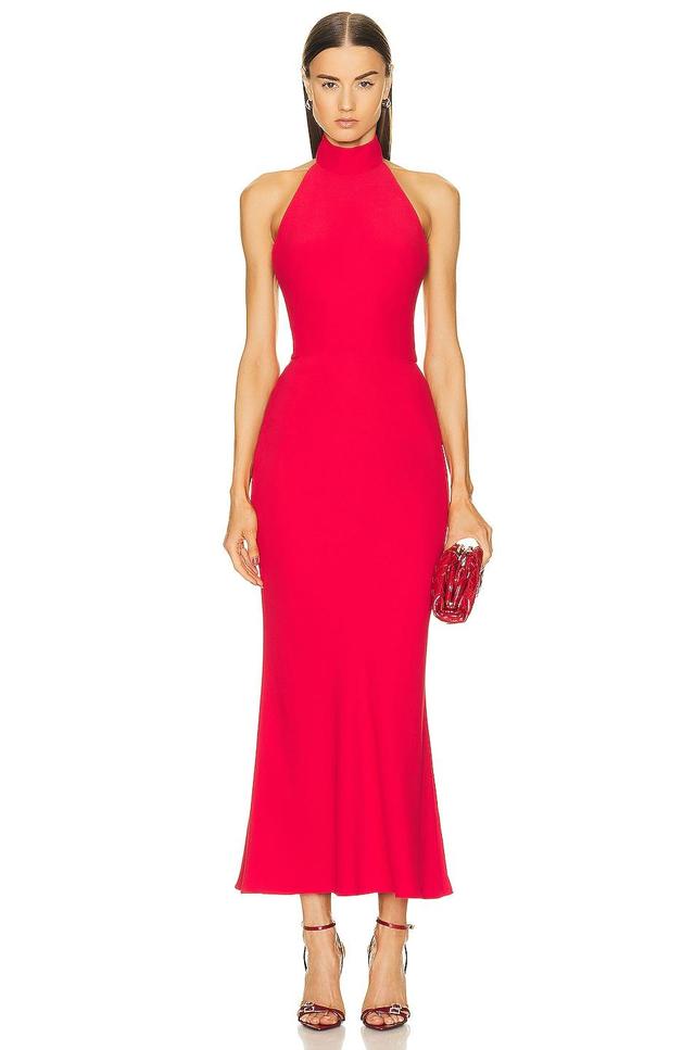 Alexander McQueen Sleeveless Evening Dress in Red Product Image