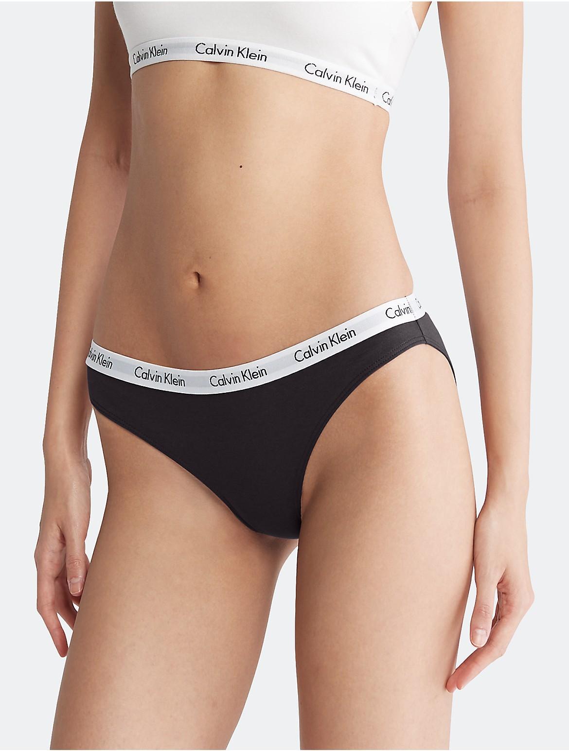 Calvin Klein Womens Carousel Logo Cotton Bikini - Black - M Product Image