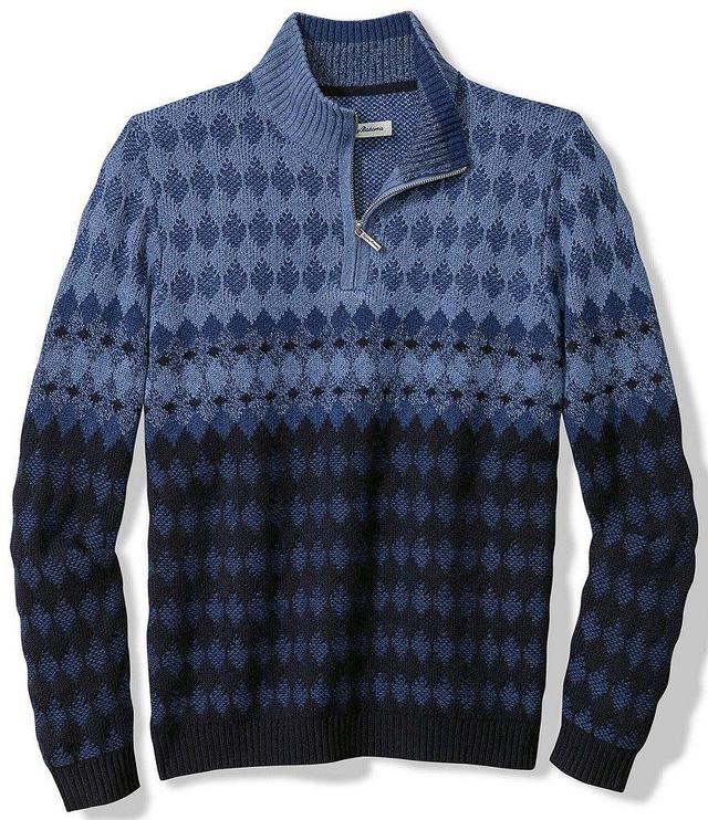 Tommy Bahama Ombre Argyle Quarter Zip Sweater Product Image