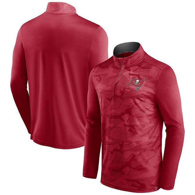 Mens Fanatics Branded Tampa Bay Buccaneers Camo Jacquard Quarter-Zip Jacket Product Image