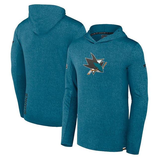 Mens Fanatics Branded  Teal San Jose Sharks Authentic Pro Lightweight Pullover Hoodie Product Image