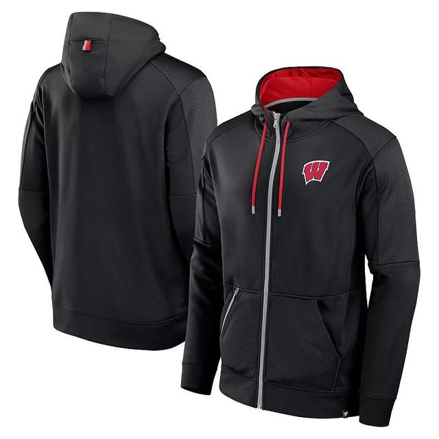 Mens Fanatics Wisconsin Badgers Defender Full-Zip Hoodie Product Image