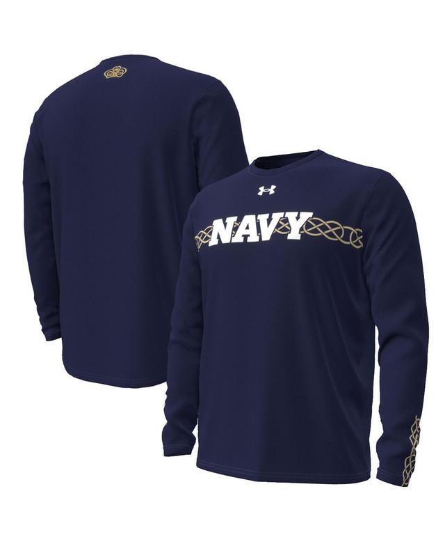 Mens Under Armour Navy Navy Midshipmen 2023 Aer Lingus College Football Classic Performance Long Sleeve T-shirt Product Image