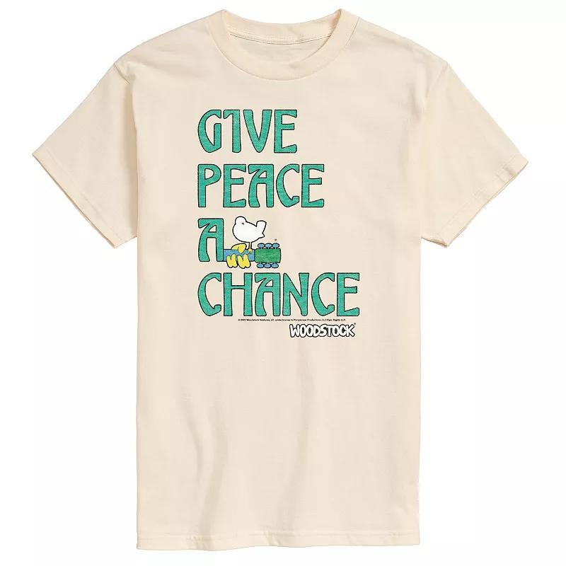 Mens Woodstock Give Peace A Chance Graphic Tee Product Image