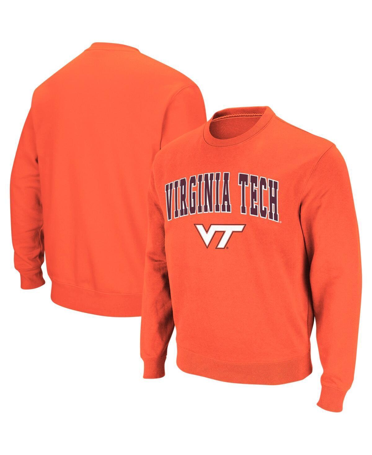 Colosseum Mens Virginia Tech Hokies Arch and Logo Crew Neck Sweatshirt Product Image