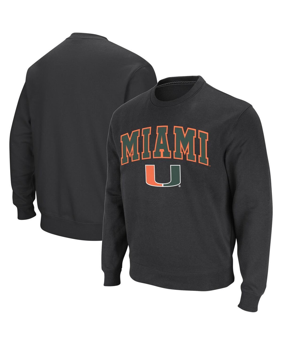 Colosseum Mens Miami Hurricanes Arch & Logo Crew Neck Sweatshirt Product Image