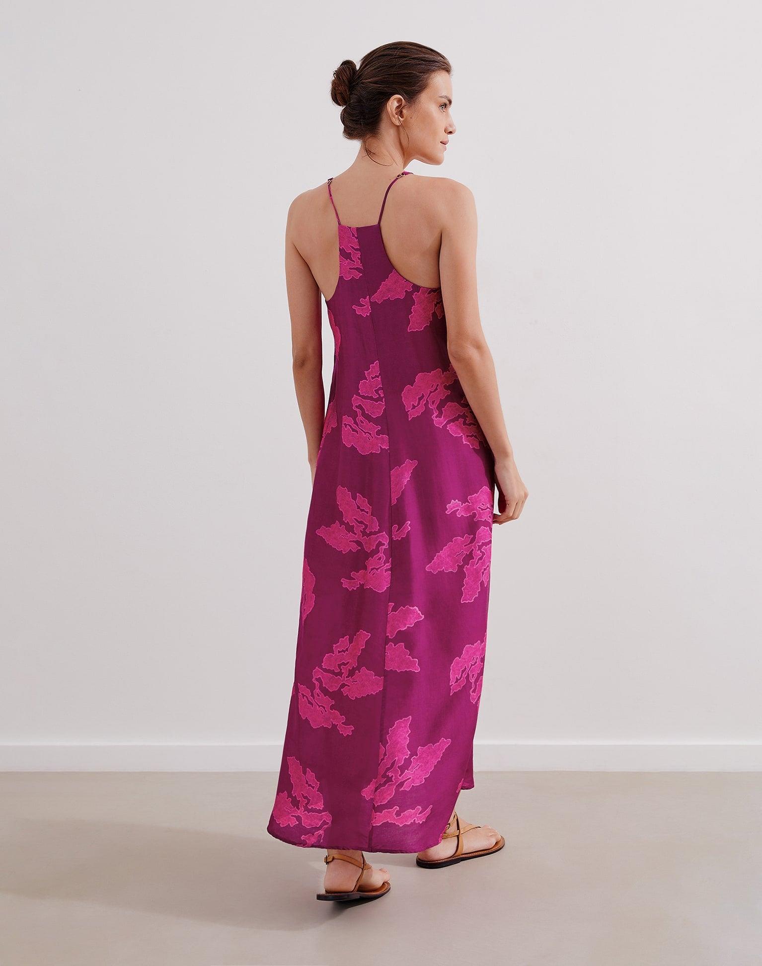 Taiga Detail Long Dress (exchange only) - Quizas Jaipur Product Image