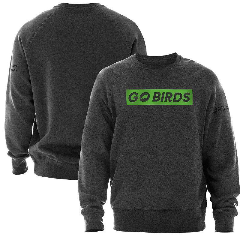 Go Birds Mens New Era Charcoal Philadelphia Eagles Fly Collection Pullover Sweatshirt Product Image