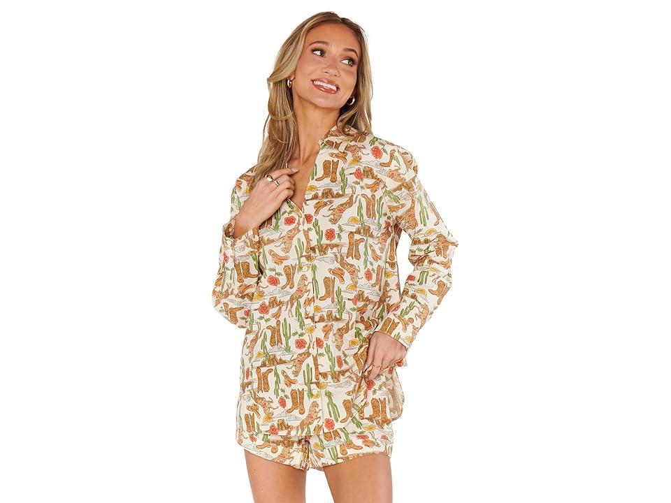 Show Me Your Mumu Shorts Pajama set (Rodeo Escape) Women's Pajama Sets Product Image